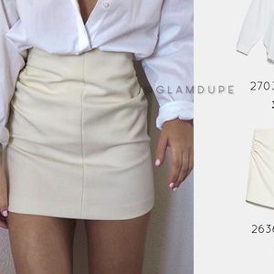 ZARA RUCHED MINI SKIRT BLOGGERS FAVORITE